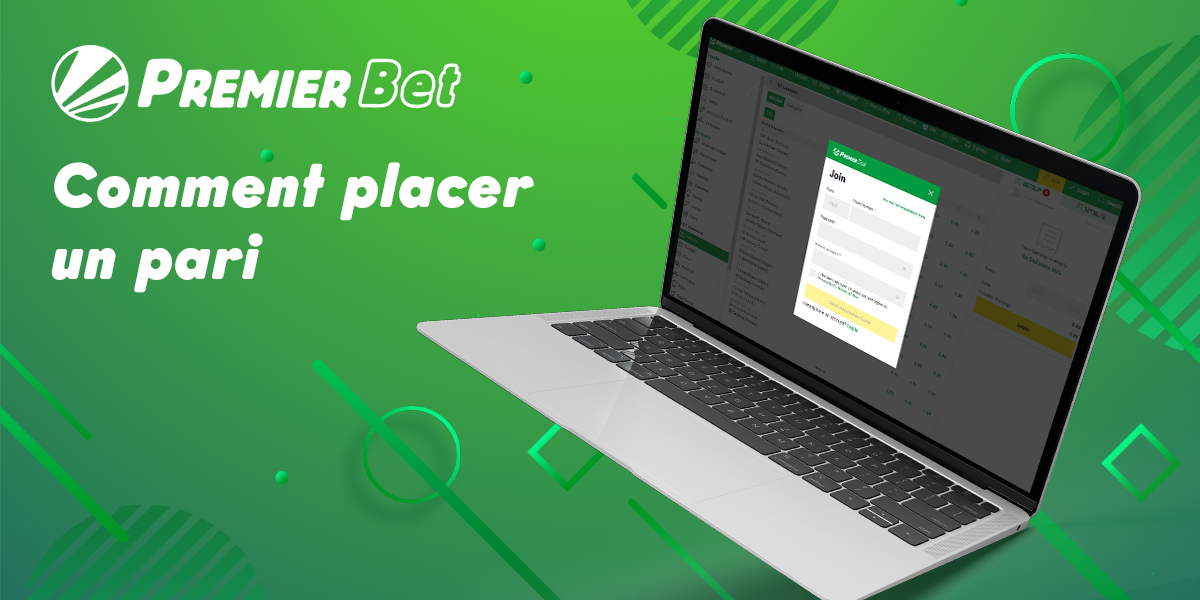 Instructions pour placer un pari sportif sur le site de Premier Bet